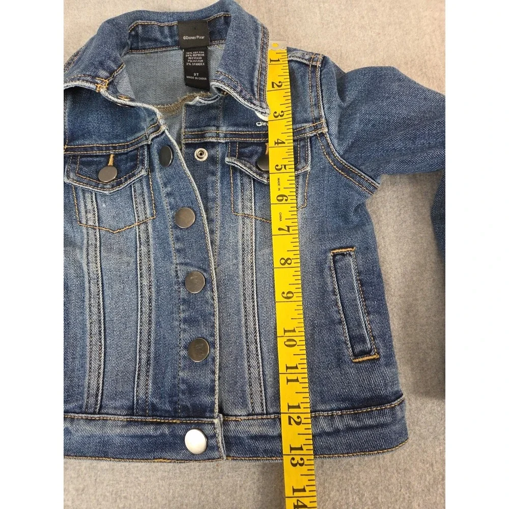 DISNEY PIXAR Wall-E Girls 2T Denim Jean Jacket A Brighter Future Embroidered Y2K